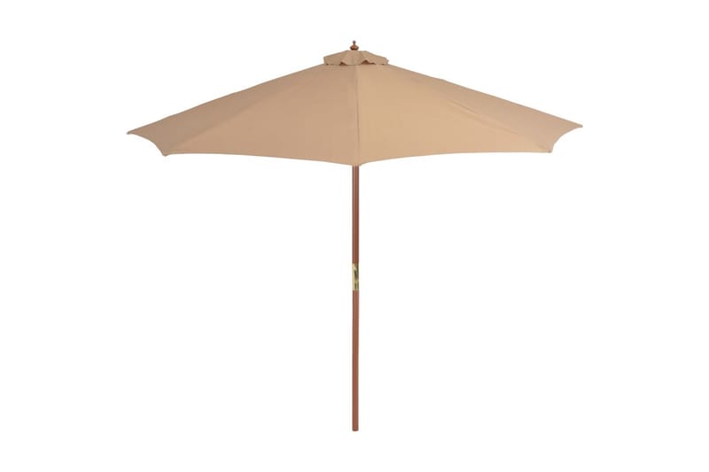 Trädgårdsparasoll med trästång 300 cm taupe - Brun - Utemöbler - Solskydd - Parasoll Trädgårdsparasoll med trästång 300 cm taupe - Brun - Utemöbler - Solskydd - Parasoll