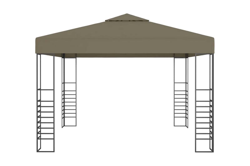 Paviljong 3x3 m taupe 180 g/m² - Brun - Utemöbler - Solskydd - Paviljong - Paviljong med tak