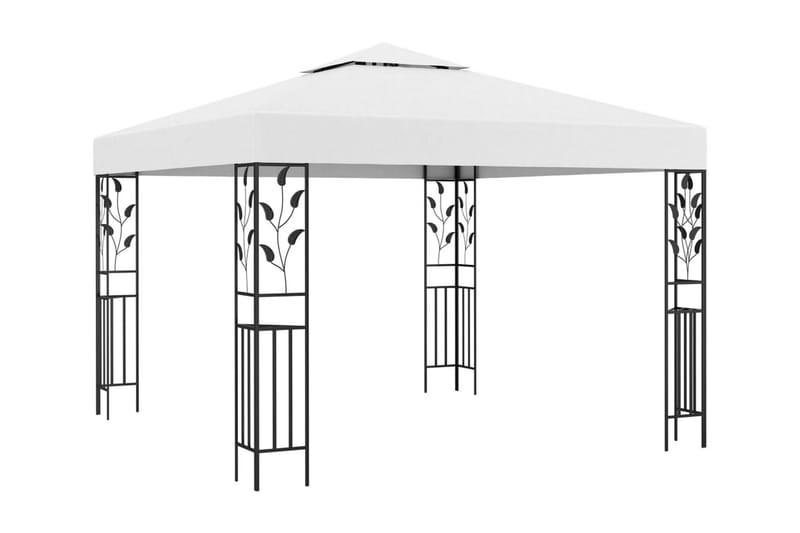 Paviljong 3x3 m vit 180 g/m² - Vit - Paviljong - Paviljong med tak - Grilltält