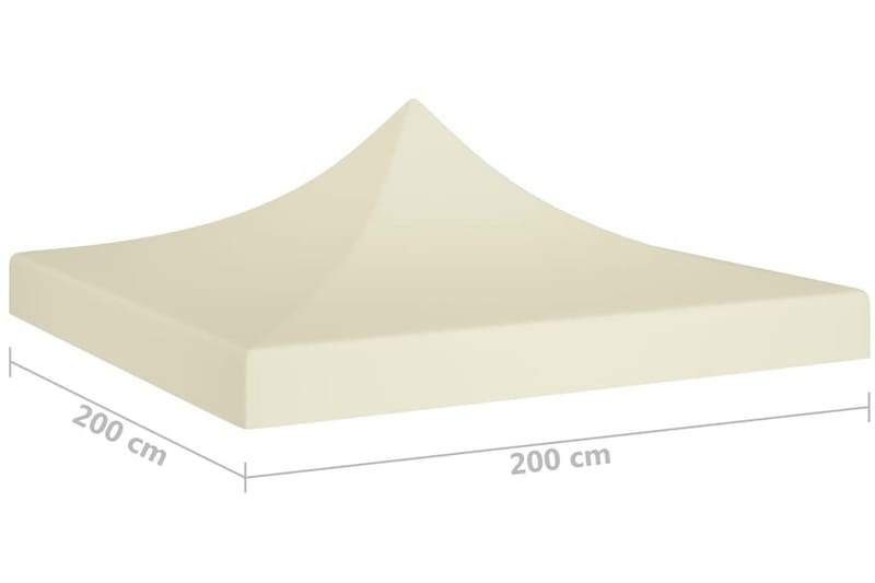 Tak till partytält 2x2 m gräddvit 270 g/m² - Kräm - Utemöbler - Solskydd - Paviljong - Paviljongtak