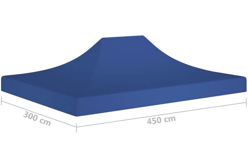 Tak till partytält 4,5x3 m blå 270 g/m² - Blå - Paviljongtak