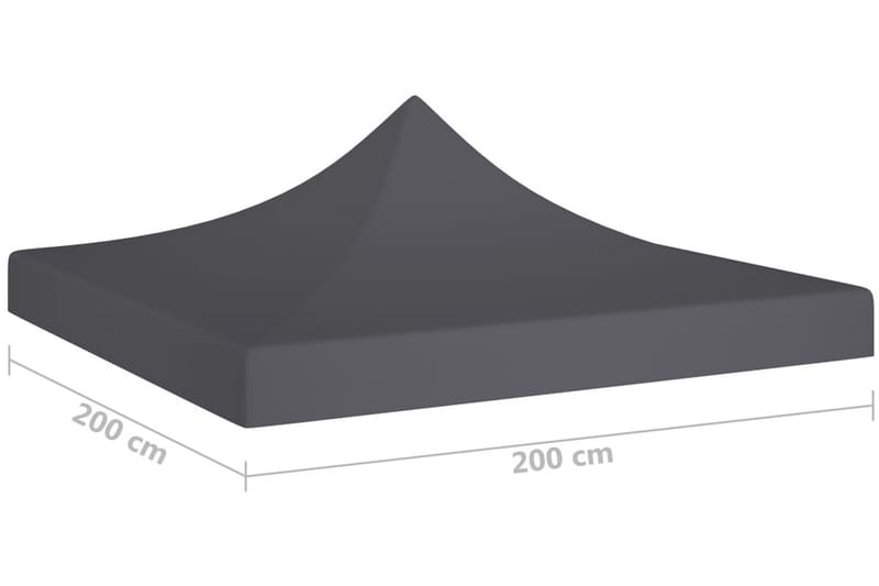 Tak till partytält 2x2 m antracit 270 g/m² - Antracit - Paviljongtak