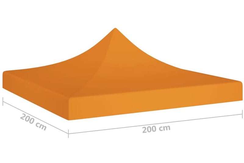 Tak till partytält 2x2 m orange 270 g/m² - Orange - Paviljongtak