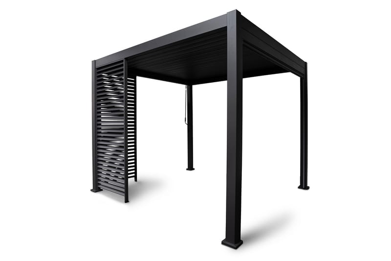 Paviljong vägg Mirador 93x235  cm Mör kgrå aluminium - Utemöbler - Solskydd - Paviljong - Paviljongväggar