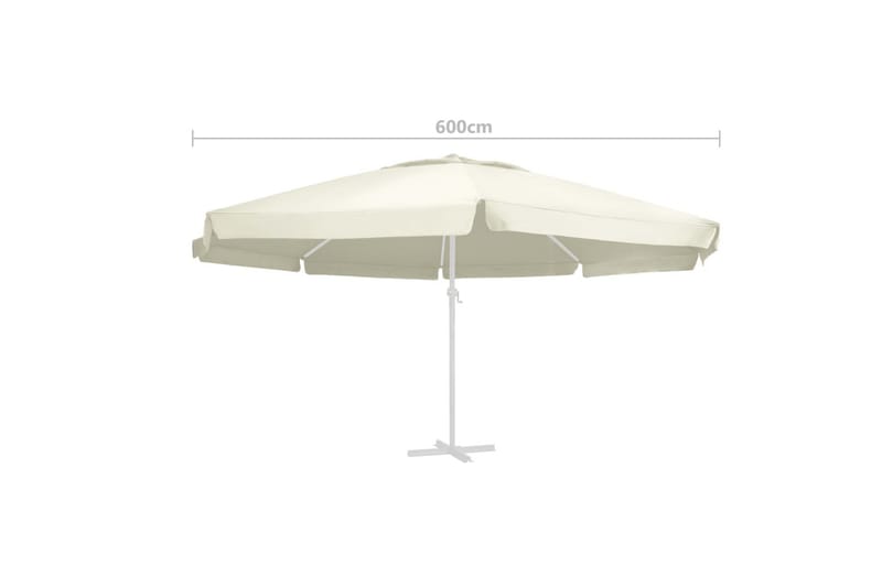 Reservtyg för parasoll sandfärgat 600 cm - Parasoll