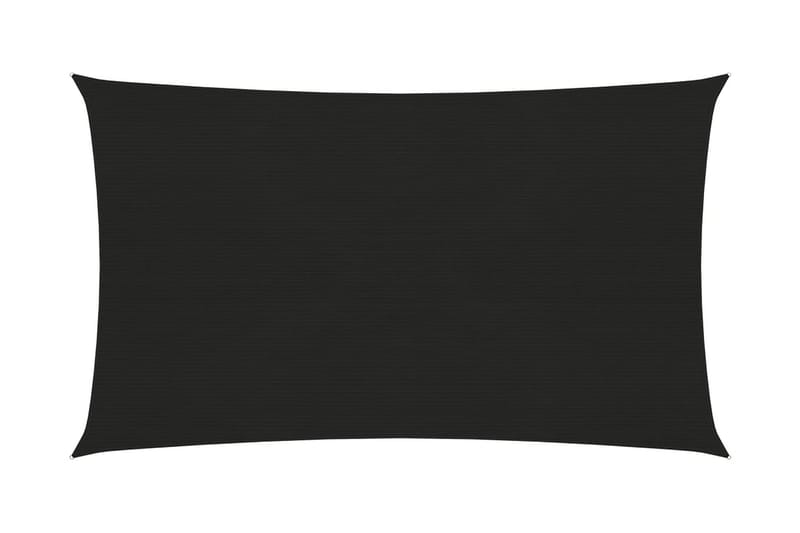 Solsegel 160 g/m² svart 2,5x5 m HDPE - Svart - Solsegel