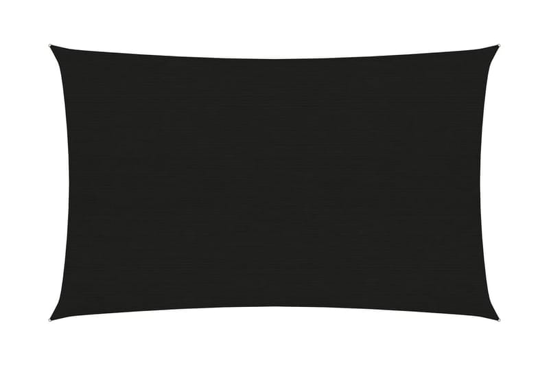 Solsegel 160 g/m² svart 3x5 m HDPE - Svart - Solsegel