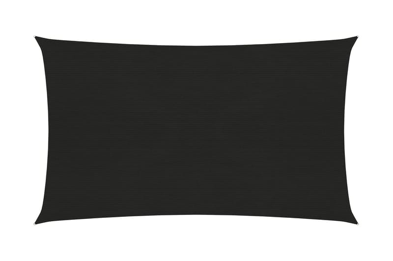 Solsegel 160 g/m² svart 5x8 m HDPE - Svart - Solsegel