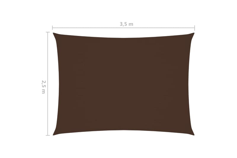 Solsegel oxfordtyg rektangulärt 2,5x3,5 m brun - Brun - Solsegel