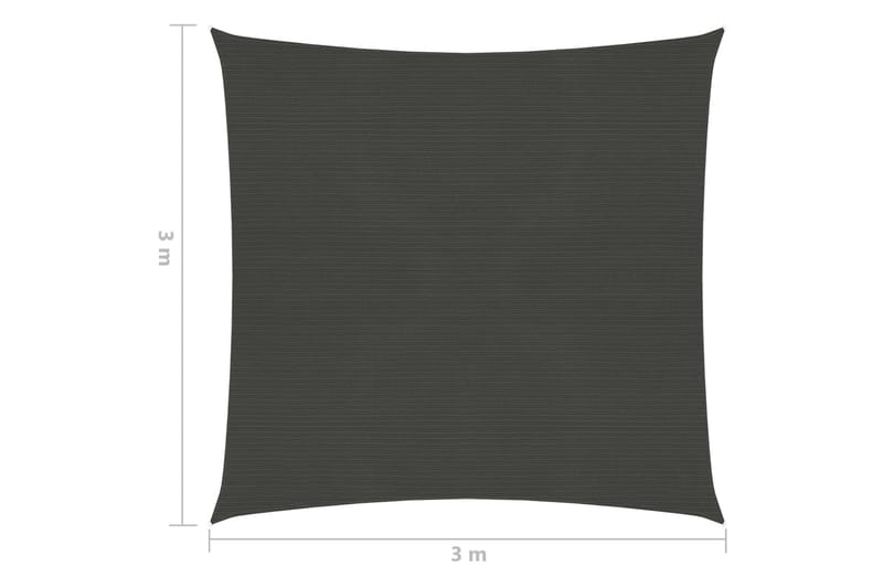 Solsegel 160 g/m² antracit 3x3 m HDPE - Grå - Utemöbler - Solskydd - Solsegel