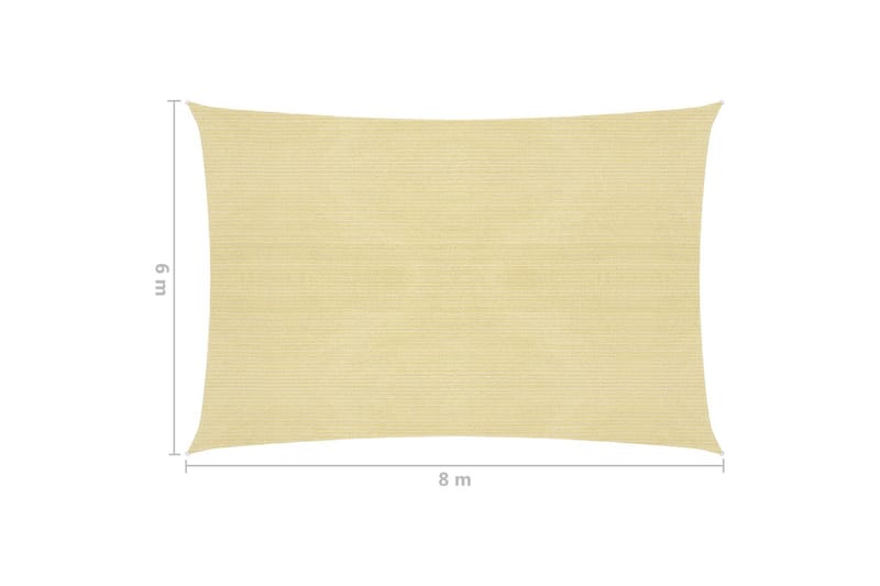 Solsegel 160 g/m² beige 6x8 m HDPE - Beige - Solsegel