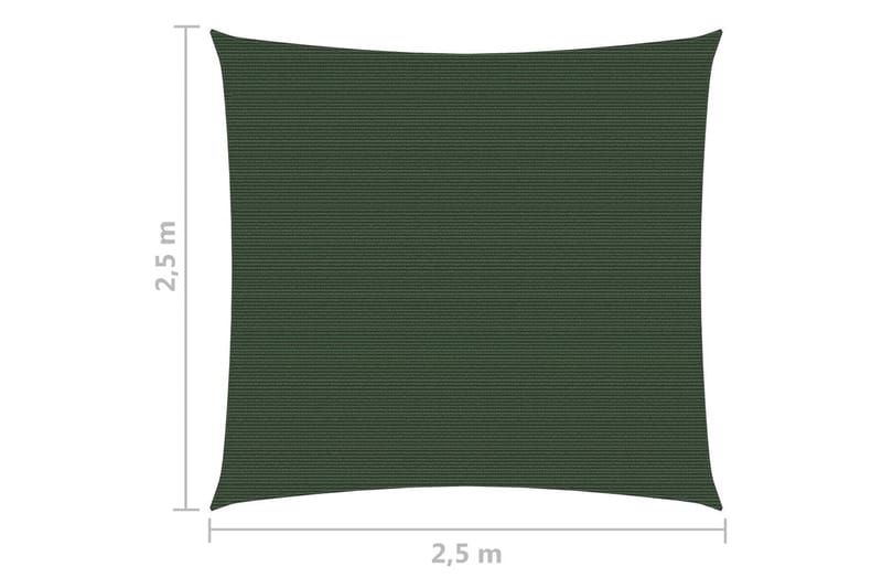 Solsegel 160 g/m² mörkgrön 2,5x2,5 m HDPE - Grön - Utemöbler - Solskydd - Solsegel