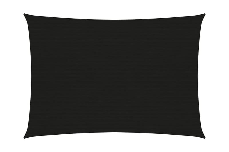 Solsegel 160 g/m² svart 2,5x3,5 m HDPE - Svart - Solsegel