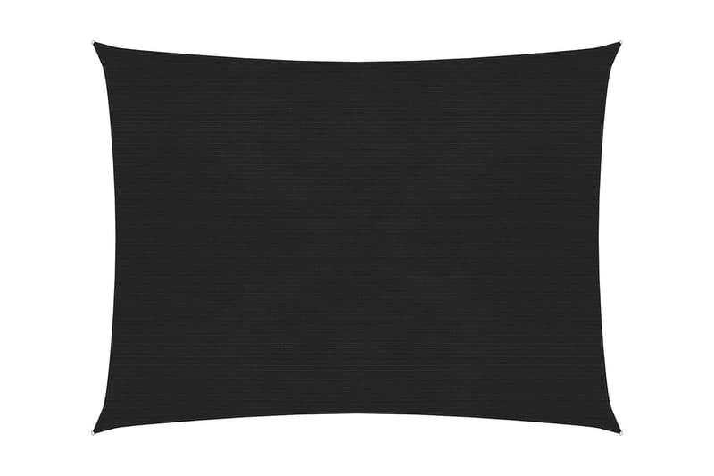 Solsegel 160 g/m² svart 2x3,5 m HDPE - Svart - Solsegel