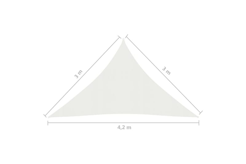 Solsegel 160 g/m² vit 3x3x4,2 m HDPE - Vit - Utemöbler - Solskydd - Solsegel