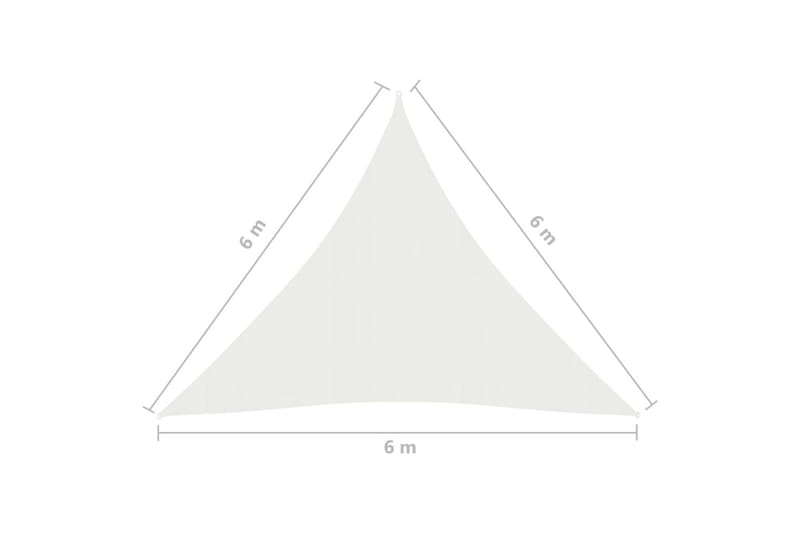 Solsegel 160 g/m² vit 6x6x6 m HDPE - Vit - Solsegel