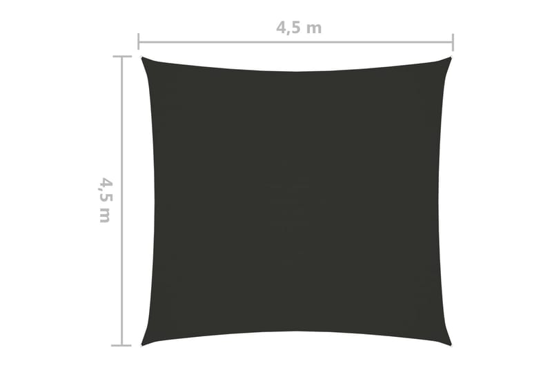 Solsegel oxfordtyg fyrkantigt 4,5x4,5 m antracit - Antracit - Solsegel