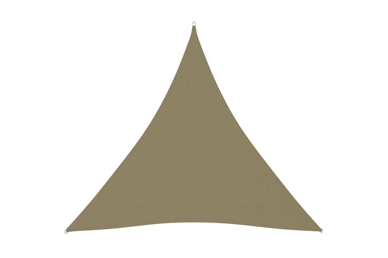 Solsegel oxfordtyg trekantigt 3x3x3 m beige - Beige - Solsegel