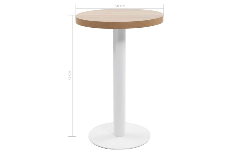 Bistrobord ljusbrun 50 cm MDF - Brun - Cafebord - Balkongbord