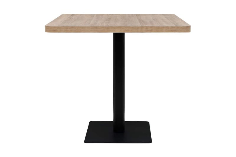 Bistrobord MDF och stål fyrkantigt 80x80x75 cm ekfärgad - Beige - Cafebord - Balkongbord