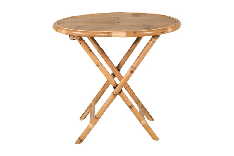 Cane Runt Cafébord Utomhus 80 cm Ljus Trä Bambu - Brun - Utemöbler - Utebord & trädgårdsbord - Cafebord