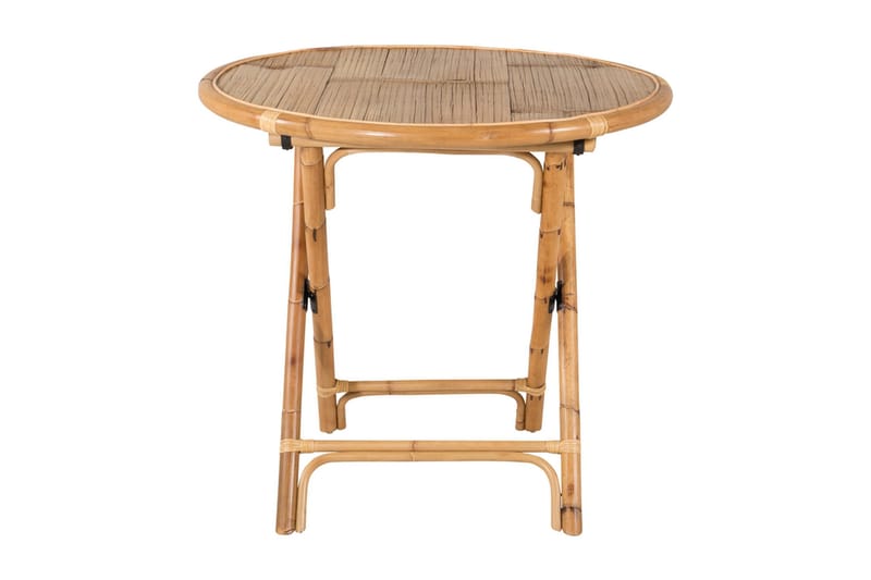 Cane Runt Cafébord Utomhus 80 cm Ljus Trä Bambu - Brun - Utemöbler - Utebord & trädgårdsbord - Cafebord