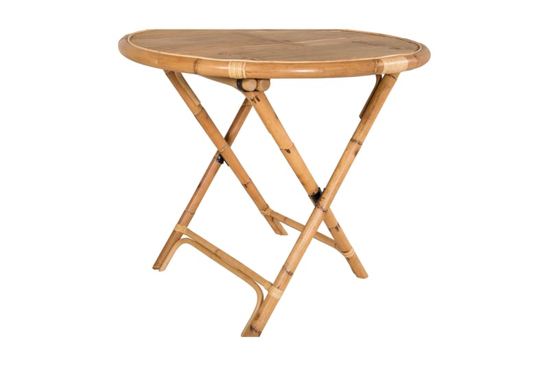 Cane Runt Cafébord Utomhus 80 cm Ljus Trä Bambu - Brun - Utemöbler - Utebord & trädgårdsbord - Cafebord