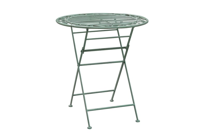 Mint Runt Hopfällbart Cafébord och Kaffebord Utomhus 70 cm Metall - Grön - Utemöbler - Utebord & trädgårdsbord - Cafebord