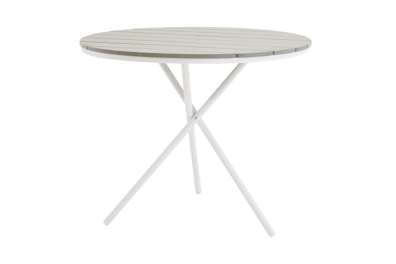 Parma Cafébord 90 cm Rund - Vit/Grå - Utemöbler - Utebord & trädgårdsbord - Cafebord