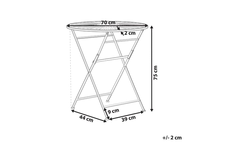 Piossasco Runt Hopfällbart Cafébord och Trädgårdsbord 60 cm - Grön - Utemöbler - Utebord & trädgårdsbord - Cafebord