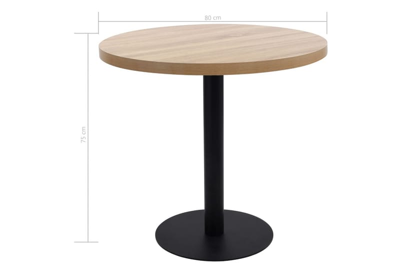 Runt Bistrobord Utomhus 80 cm Mörkt Trä - Brun - Utemöbler - Utebord & trädgårdsbord - Cafebord