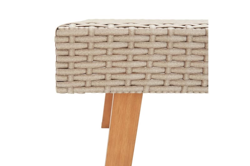 Trädgårdsbord Utebord 70 cm Konstrotting - Beige - Utemöbler - Utebord & trädgårdsbord - Cafebord