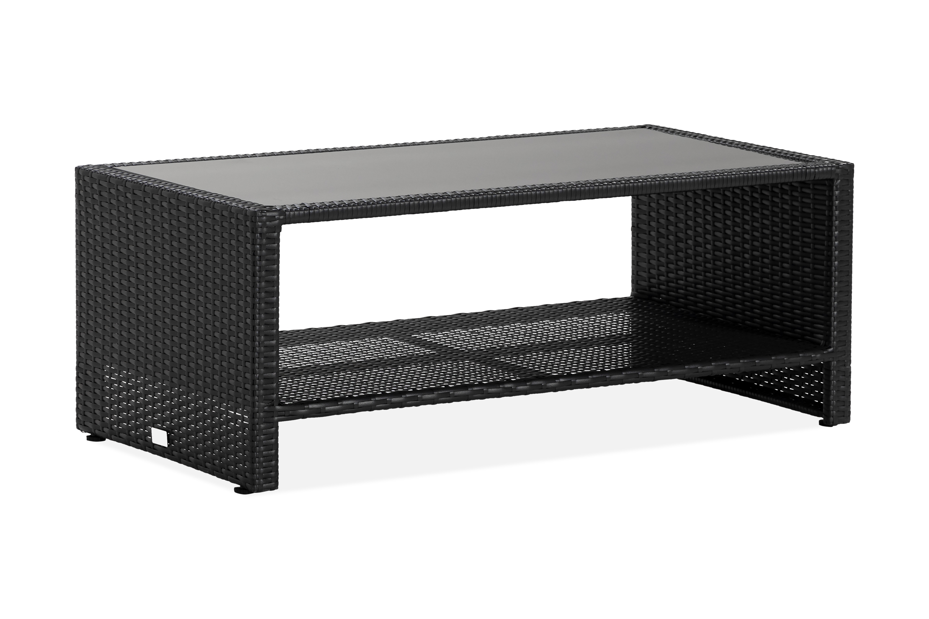 Venture Home Bahamas Bord med Hylla 113x58 cm - Svart Loungebord & soffbord utomhus Grå Plast