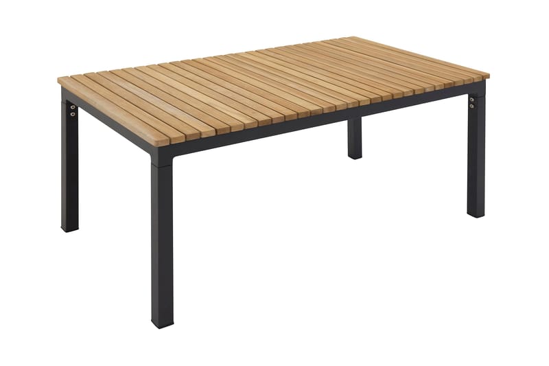 Brasilia Soffbord och Loungebord Utomhus 110 cm Teak Trä - Svart - Utemöbler - Utebord & trädgårdsbord - Loungebord & soffbord utomhus