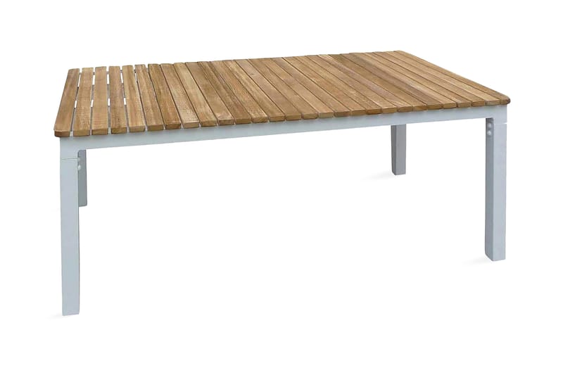 Brasilia Soffbord och Loungebord Utomhus 110 cm Teak Trä - Vit - Utemöbler - Utebord & trädgårdsbord - Loungebord & soffbord utomhus