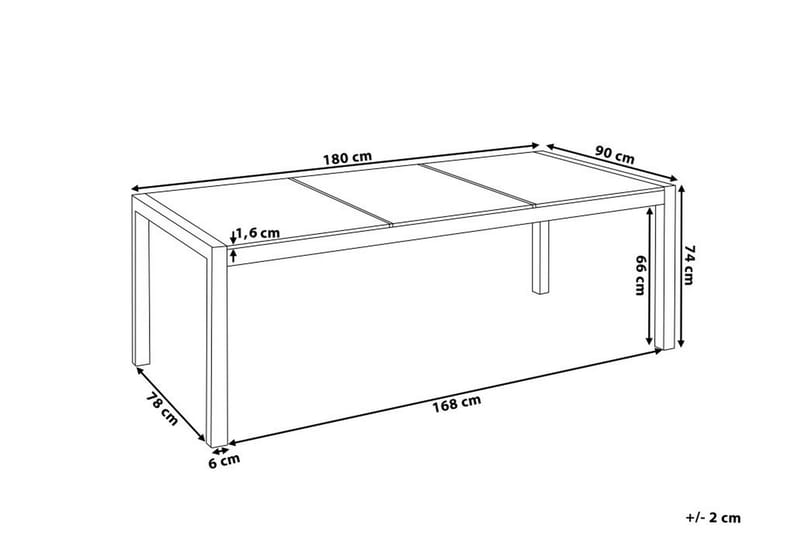 Bacoli Matbord 180 cm - Grå - Utemöbler - Utebord & trädgårdsbord - Matbord utomhus