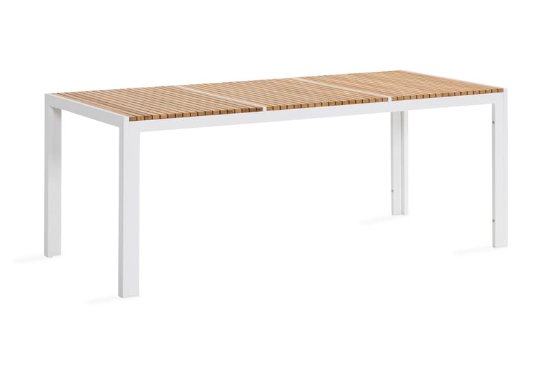 Barkar Matbord 200 cm - Teak/Vit - Utemöbler barn - Matbord utomhus