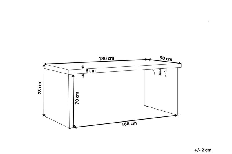 Trädgårdsbord 180 x 90 cm grå U-formad TARANTO - Grå - Utemöbler - Utebord & trädgårdsbord - Matbord utomhus