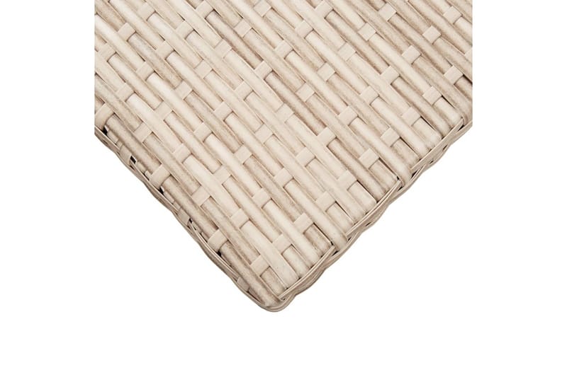 Trädgårdsbord beige 110x60x67 cm konstrotting - Beige - Matbord utomhus