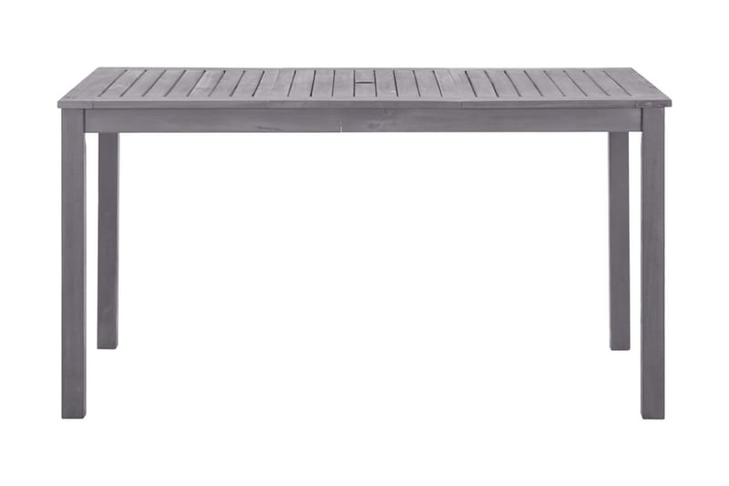 Trädgårdsbord grå 140x80x74 cm massivt akaciaträ - Grå - Matbord utomhus