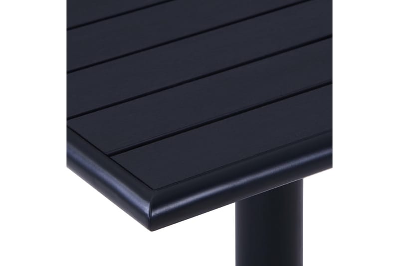 Trädgårdsbord svart 80x80x75 cm - Svart - Matbord utomhus
