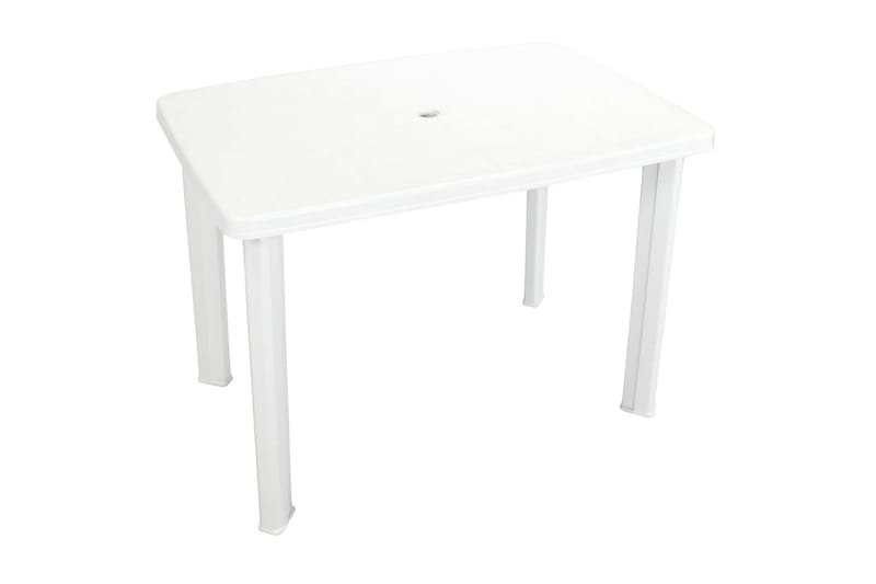 Trädgårdsbord vit 101x68x72 cm plast - Vit - Utemöbler - Utebord & trädgårdsbord - Matbord utomhus