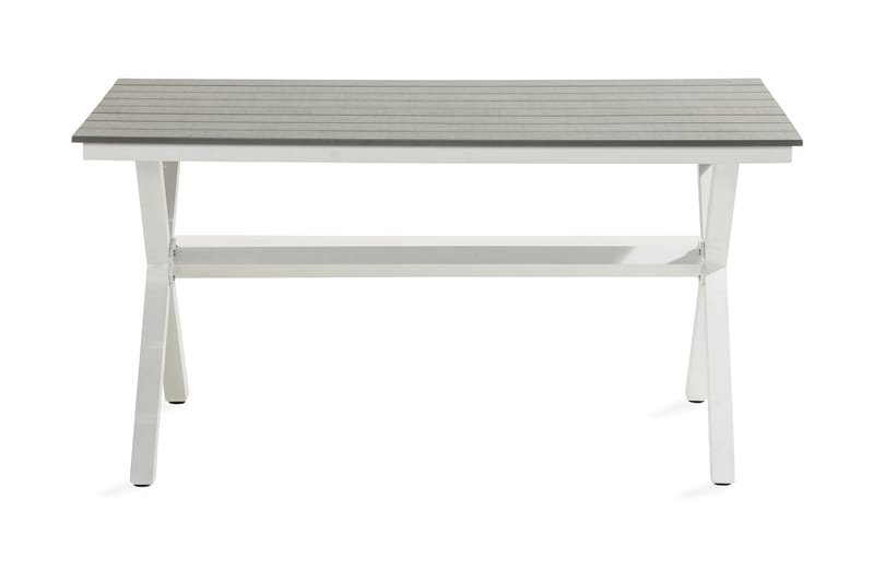 Tunis Kryssbord 150x90 cm – Utemöbler Matbord Utomhus i Trä för Uteplats och Trädgård - Vit / Grå - Utemöbler - Utebord & trädgårdsbord - Matbord utomhus