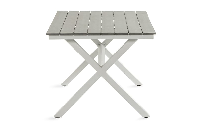 Tunis Kryssbord 150x90 cm – Utemöbler Matbord Utomhus i Trä för Uteplats och Trädgård - Vit / Grå - Utemöbler - Utebord & trädgårdsbord - Matbord utomhus