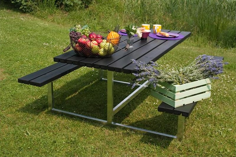 PLUS Basic Bänkset 177 cm - Svart - Picknickbord & bänkbord