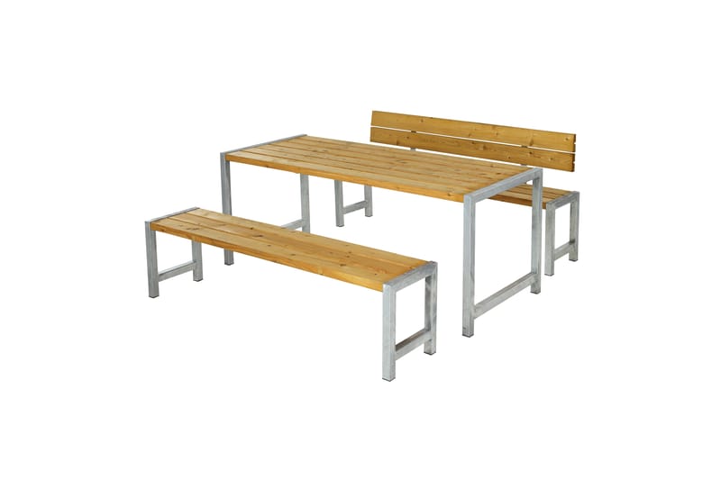 PLUS Plankset med 1 Ryggstöd 186 cm - Utemöbler - Utebord & trädgårdsbord - Picknickbord & bänkbord