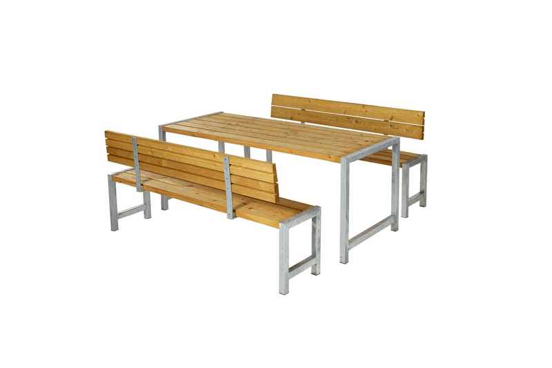 PLUS Plankset med 2 Ryggstöd 186 cm - Utemöbler - Utebord & trädgårdsbord - Picknickbord & bänkbord