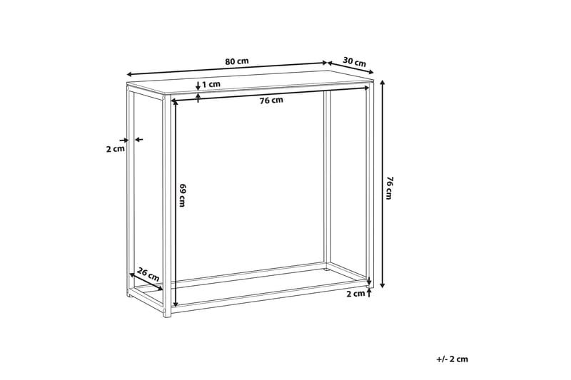 Barreras Avlastningsbord och Sidobord Utomhus 80 cm Trä - Brunt/Svart - Utemöbler - Utebord & trädgårdsbord - Sidobord utomhus