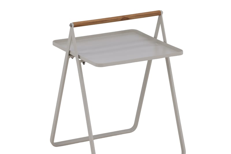 Clarin Hopfällbart Sidobord och Avlastningsbord Utomhus 45 cm - Beige - Utemöbler - Utebord & trädgårdsbord - Sidobord utomhus