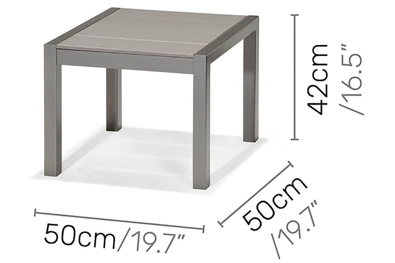 Solana Sidobord och Soffbord 50 cm Metall - Grå - Utemöbler - Utebord & trädgårdsbord - Sidobord utomhus